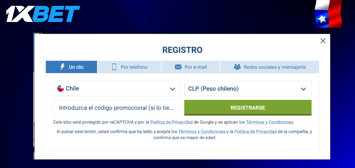 Registro en 1 clic